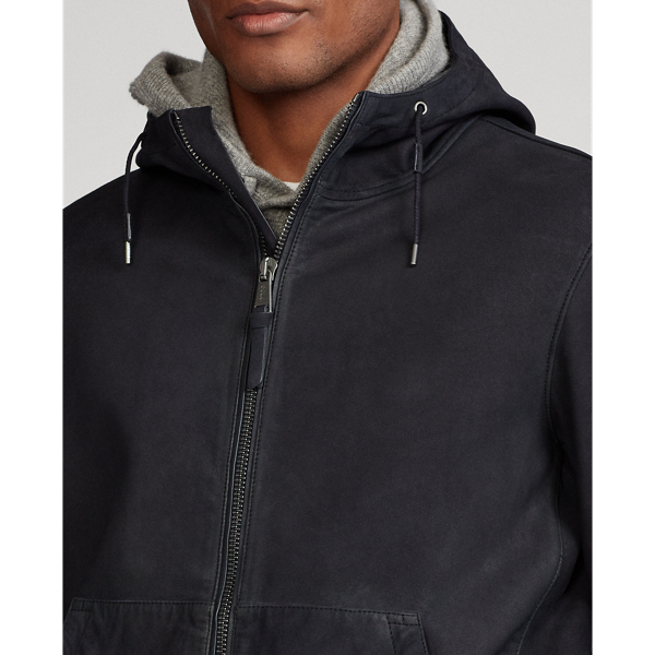 Collection Navy Bonded Suede Hooded Jacket Polo Ralph Lauren 6