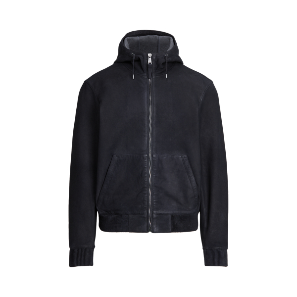 Collection Navy Bonded Suede Hooded Jacket Polo Ralph Lauren 2