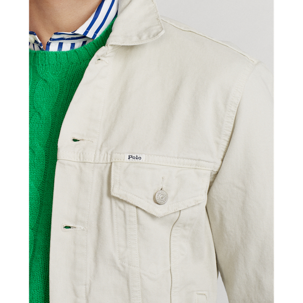 Adamson Classic Stone Garment-Dyed Denim Trucker Jacket Polo Ralph Lauren 6