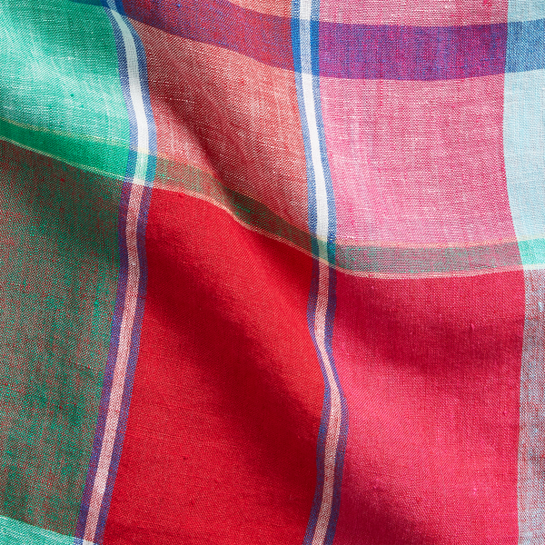 Red/Green Multi Classic Fit Plaid Linen Workshirt Polo Ralph Lauren 7