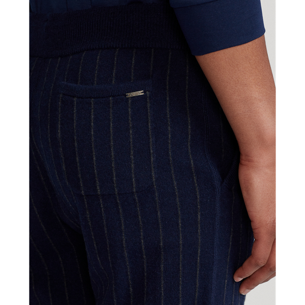 Navy Pinstripe Pinstripe Washable Cashmere Joggers Polo Ralph Lauren 6