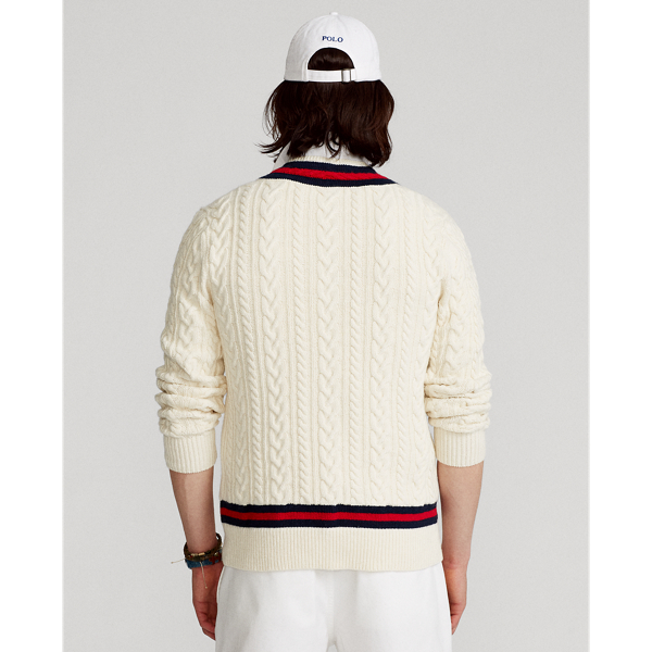Cream/Navy/Gold The Iconic Cricket Sweater Polo Ralph Lauren 5