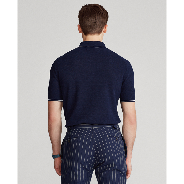 Baumwoll-Leinen-Pullover mit Polokragen Polo Ralph Lauren in Strahlendes Navy 5