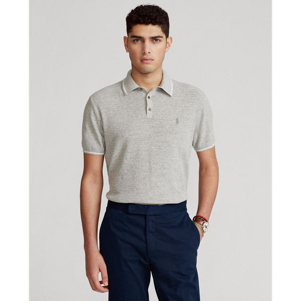 Andover Heather Cotton-Linen Polo-Collar Jumper Polo Ralph Lauren 1