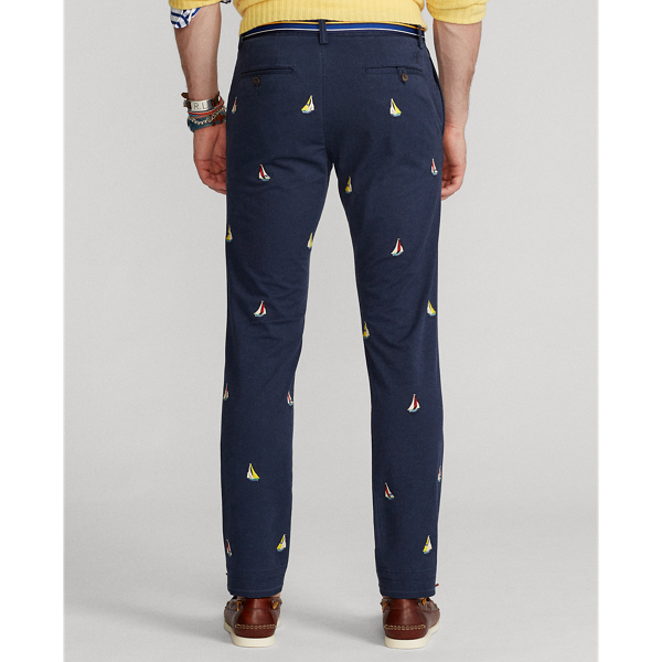 Nautical Ink Stretch Slim Fit Sailboat Chino Trouser Polo Ralph Lauren 5