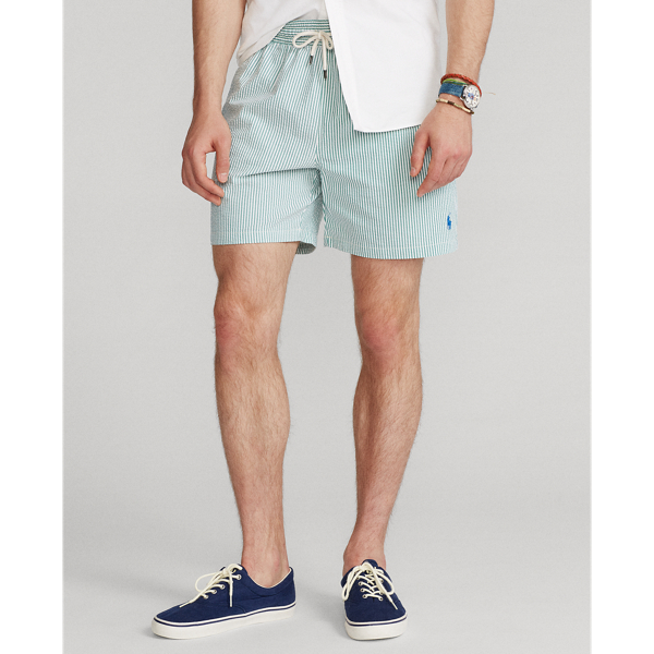 Bay Green Seersucker 14.5-cm Traveller Swimming Trunk Polo Ralph Lauren 4