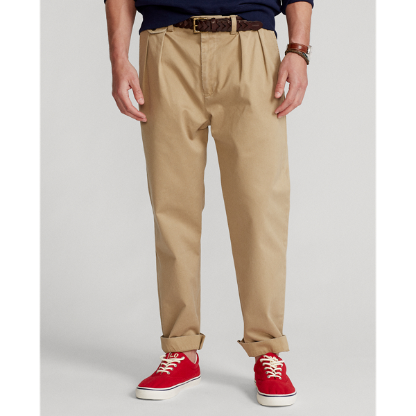 RL Khaki Relaxed Fit Pleated Chino Trouser Polo Ralph Lauren 4