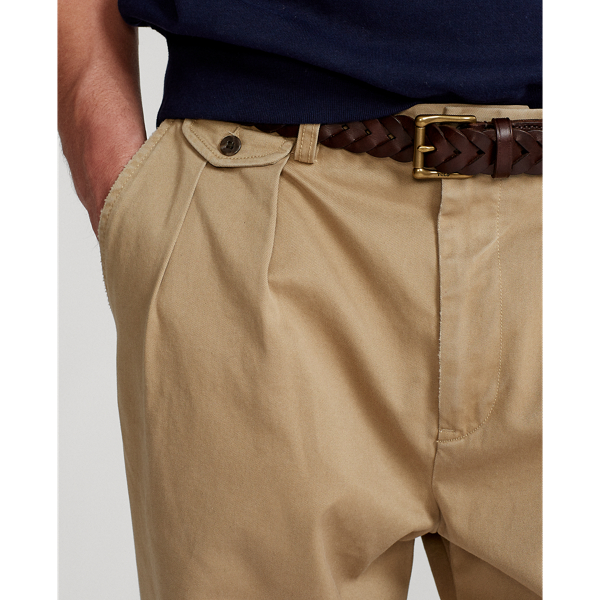 RL Khaki Relaxed Fit Pleated Chino Trouser Polo Ralph Lauren 6