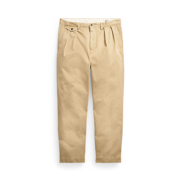 RL Khaki Relaxed Fit Pleated Chino Trouser Polo Ralph Lauren 2