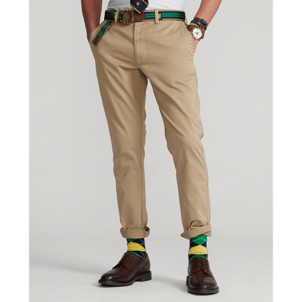 Khaki Hill Straight Tapered Fit Chino Trouser Polo Ralph Lauren 4
