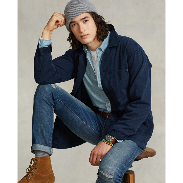 Collection Navy Twill Utility Overshirt Polo Ralph Lauren 7