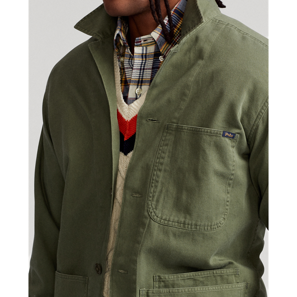 Army Olive Twill Utility Overshirt Polo Ralph Lauren 5