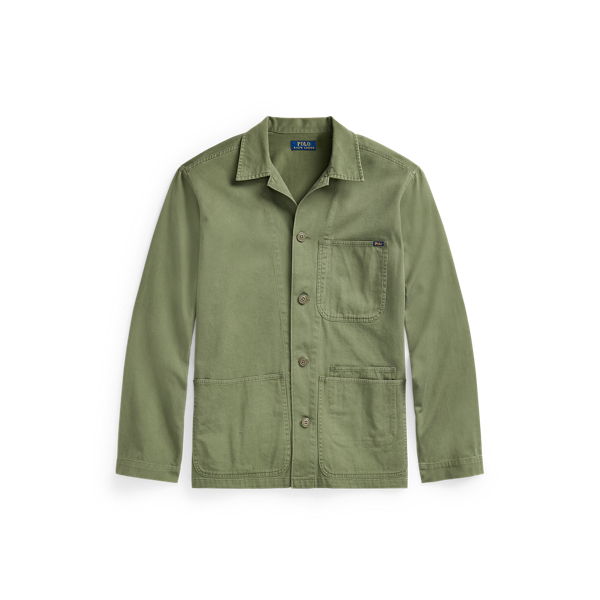 Army Olive Twill Utility Overshirt Polo Ralph Lauren 2