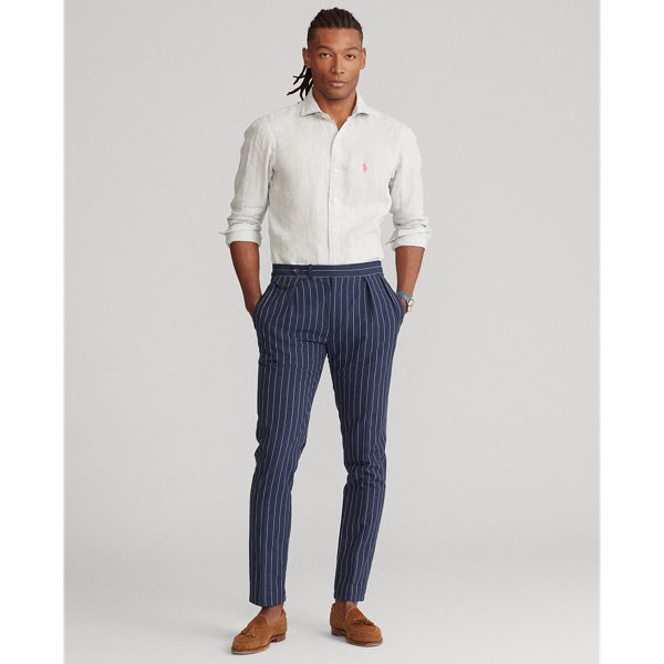 Grey Slim Fit Linen Shirt Polo Ralph Lauren 4