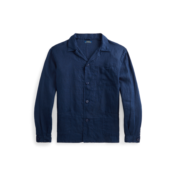 Newport Navy Classic Fit Linen Workshirt Polo Ralph Lauren 2