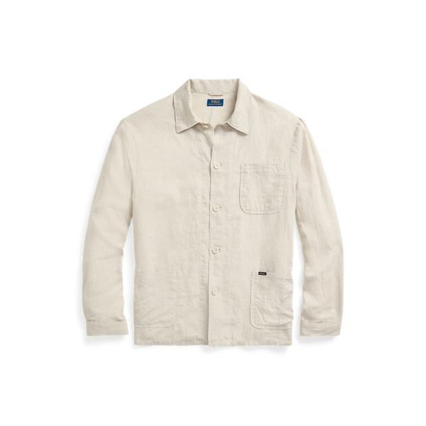 Tan Classic Fit Linen Workshirt Polo Ralph Lauren 2