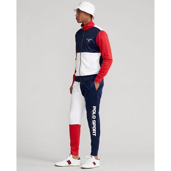 RL Red Multi Polo Sport Fleece Track Jacket Polo Ralph Lauren 4