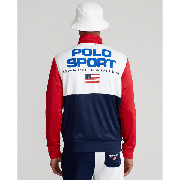 RL Red Multi Polo Sport Fleece Track Jacket Polo Ralph Lauren 5