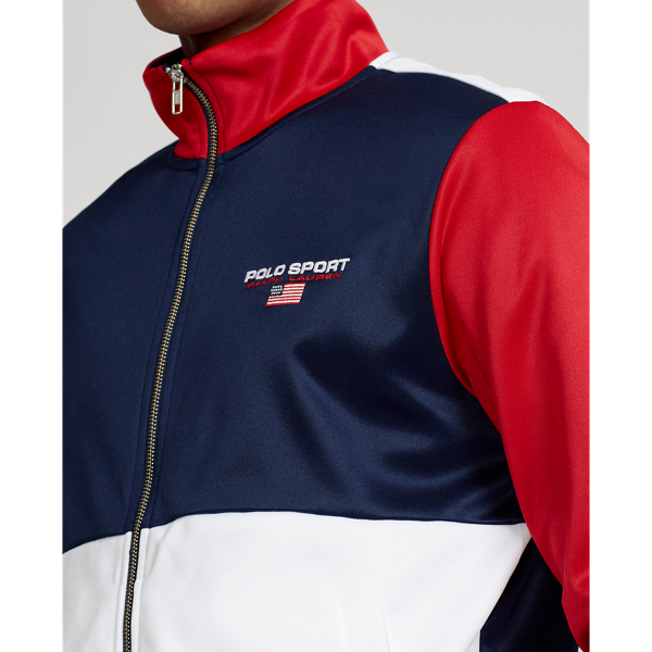 RL Red Multi Polo Sport Fleece Track Jacket Polo Ralph Lauren 6