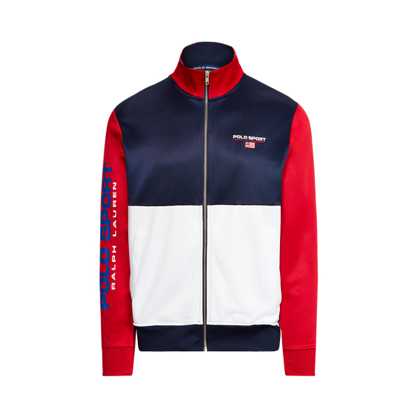 RL Red Multi Polo Sport Fleece Track Jacket Polo Ralph Lauren 2