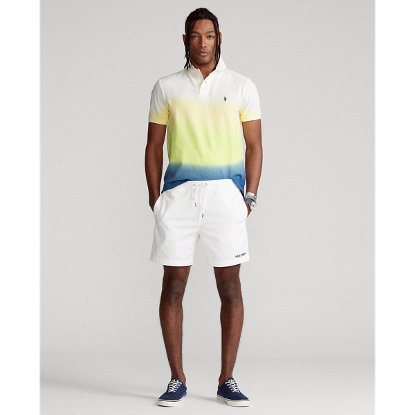 Bright Navy Dip Dye Multi Custom Slim Fit Dip-Dyed Mesh Polo Shirt Polo Ralph Lauren 3