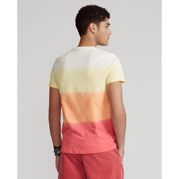 Classic Peach Dip-Dye Mul Custom Slim Fit Dip-Dyed Graphic T-Shirt Polo Ralph Lauren 5