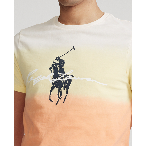 Classic Peach Dip-Dye Mul Custom Slim Fit Dip-Dyed Graphic T-Shirt Polo Ralph Lauren 6