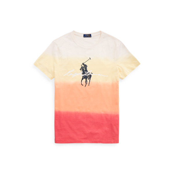 Classic Peach Dip-Dye Mul Custom Slim Fit Dip-Dyed Graphic T-Shirt Polo Ralph Lauren 2