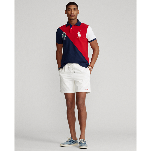 RL 2000 Red Multi Custom Slim Fit Big Pony Mesh Polo Shirt Polo Ralph Lauren 4