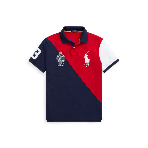 RL 2000 Red Multi Custom Slim Fit Big Pony Mesh Polo Shirt Polo Ralph Lauren 2