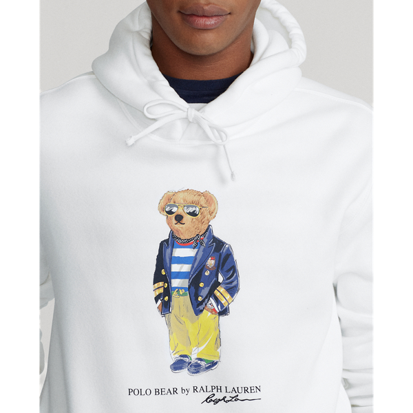 Sweat &agrave; capuche Polo Bear molleton Polo Ralph Lauren en Blanc 6