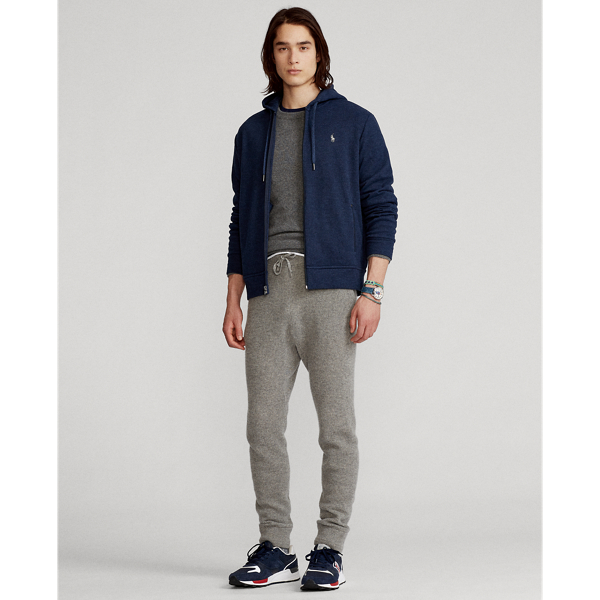Medieval Blue Heather Cotton-Blend Hoodie Polo Ralph Lauren 3