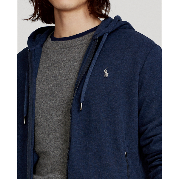 Medieval Blue Heather Cotton-Blend Hoodie Polo Ralph Lauren 5