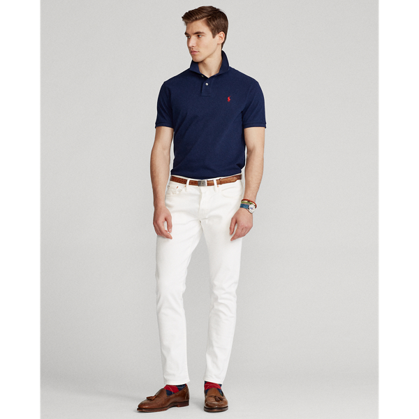 Cruise Navy Custom Slim Fit Crest Mesh Polo Shirt Polo Ralph Lauren 4
