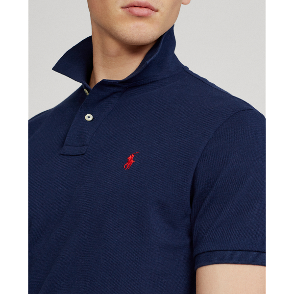 Cruise Navy Custom Slim Fit Crest Mesh Polo Shirt Polo Ralph Lauren 6