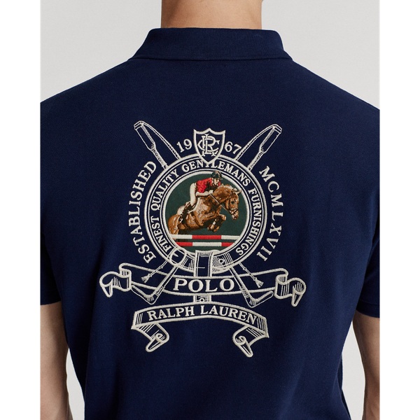 Cruise Navy Custom Slim Fit Crest Mesh Polo Shirt Polo Ralph Lauren 7