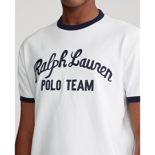 White Classic Fit Polo Team Mesh T-Shirt Polo Ralph Lauren 6