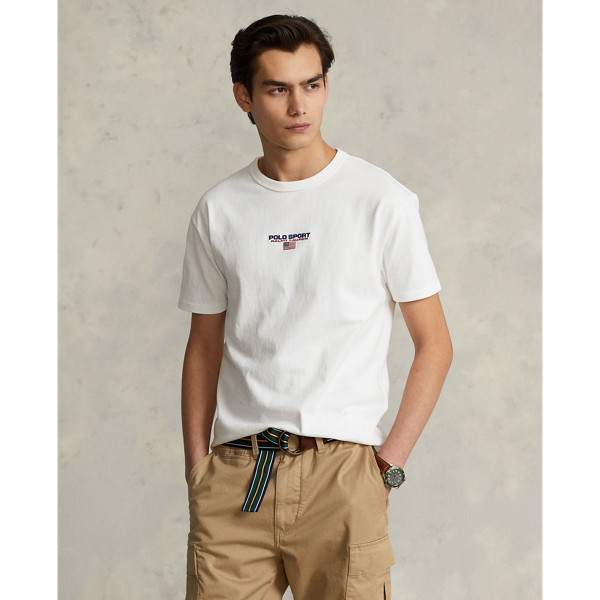 White Classic Fit Polo Sport Jersey T-Shirt Polo Ralph Lauren 1