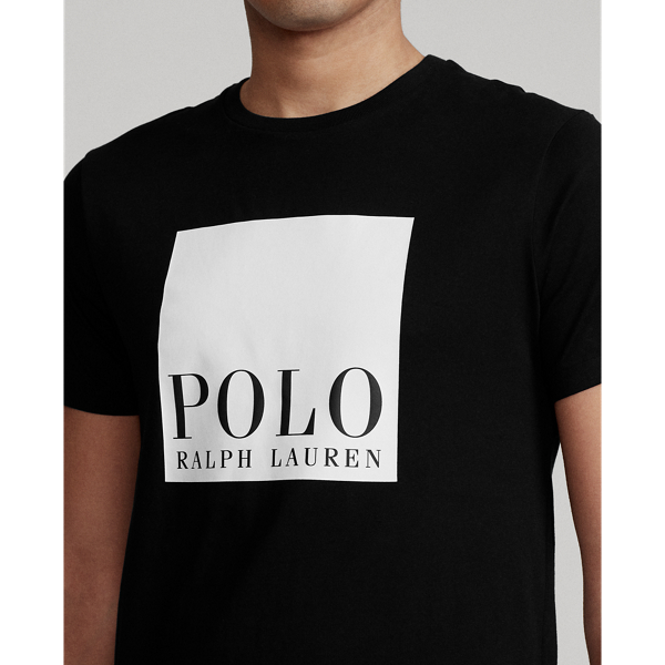 Black Custom Slim Fit Logo Jersey T-Shirt Polo Ralph Lauren 5