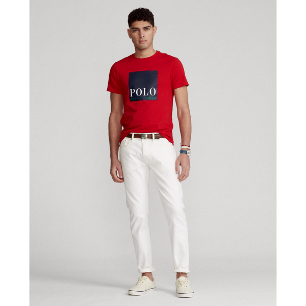 RL Red Custom Slim Fit Logo Jersey T-Shirt Polo Ralph Lauren 4
