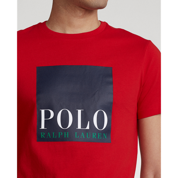 RL Red Custom Slim Fit Logo Jersey T-Shirt Polo Ralph Lauren 6