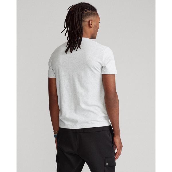 Light Smoke Heather Custom Slim Fit Logo Jersey T-Shirt Polo Ralph Lauren 4