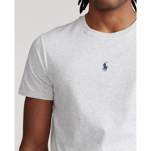 Light Smoke Heather Custom Slim Fit Crewneck T-Shirt Polo Ralph Lauren 6