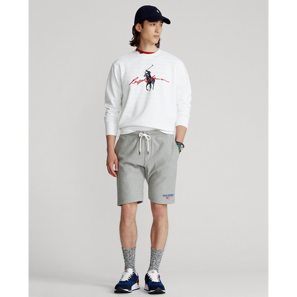 White Big Pony Logo Fleece Sweatshirt Polo Ralph Lauren 4