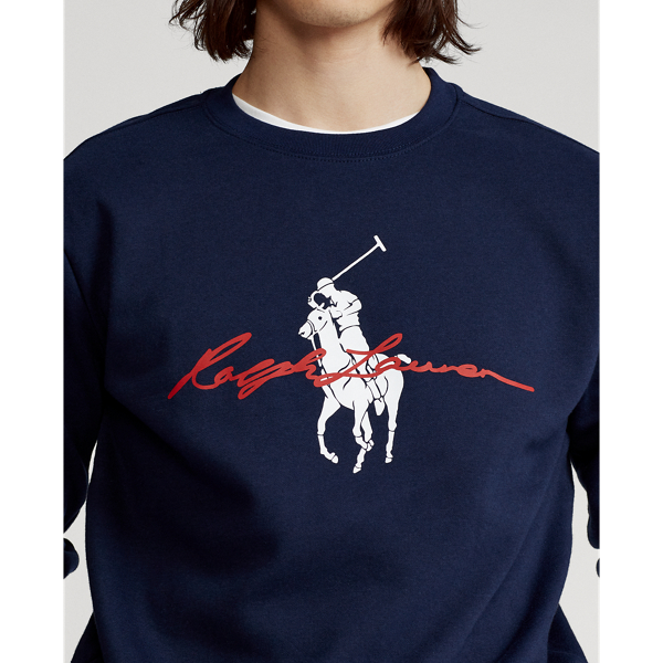 Cruise Navy Big Pony Logo Fleece Sweatshirt Polo Ralph Lauren 6