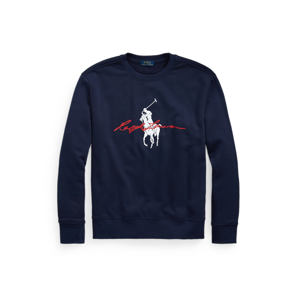 Cruise Navy Big Pony Logo Fleece Sweatshirt Polo Ralph Lauren 2