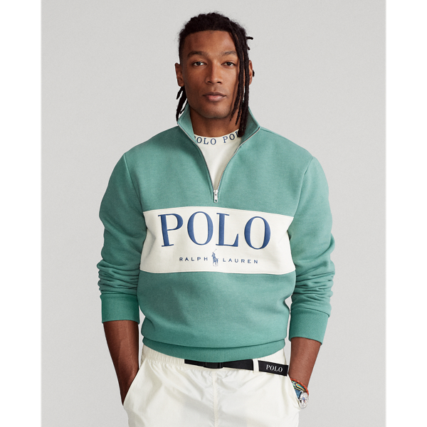 Sweat demi-zipp&eacute; en molleton Polo Ralph Lauren en 1