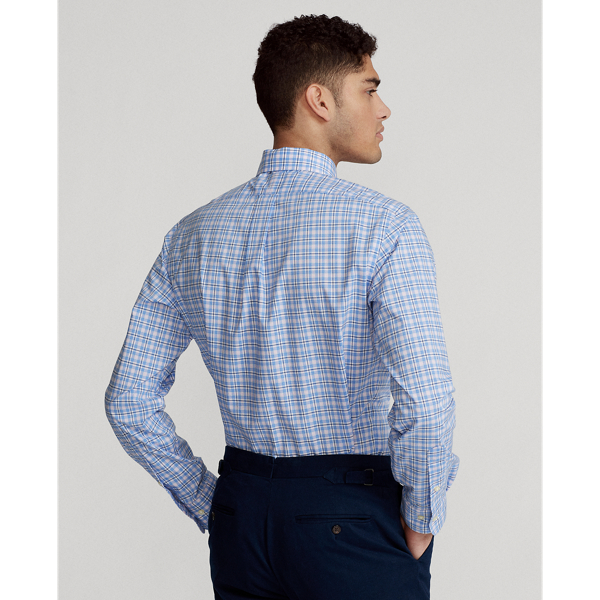 Cabanna Blue/Pink Multi Custom Fit Plaid Poplin Shirt Polo Ralph Lauren 4