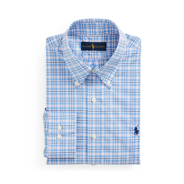 Cabanna Blue/Pink Multi Custom Fit Plaid Poplin Shirt Polo Ralph Lauren 2