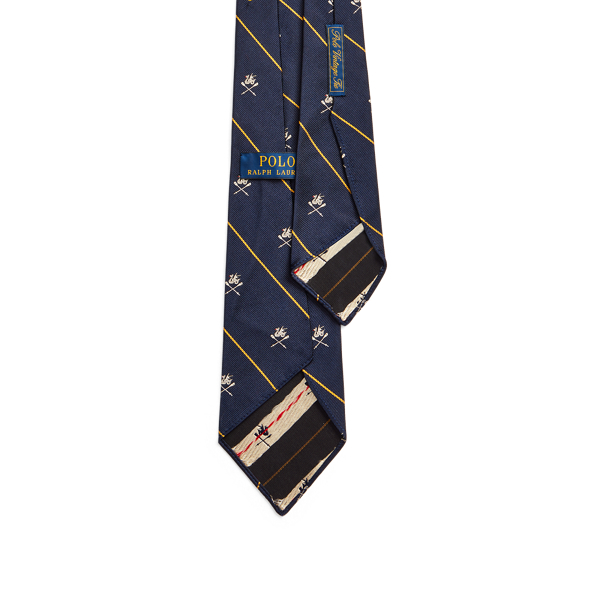 Navy/Gold Vintage-Inspired Silk Club Tie Polo Ralph Lauren 2